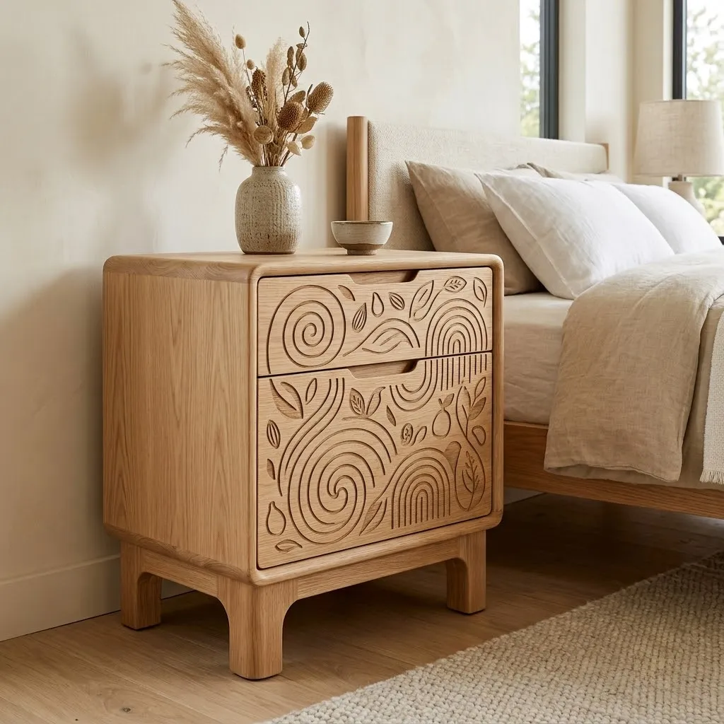 Wooden Nightstand Cornucopia Home Decor